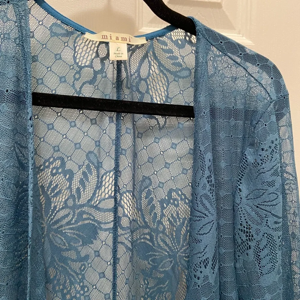 miami Blue Lace Duster - Picture 2 of 5